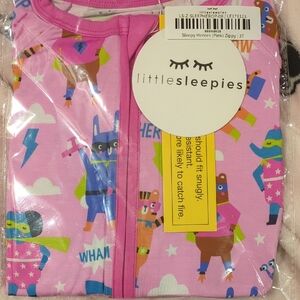 Little Sleepies Pink Sleepy Hero Pajamas 3t Zippy New